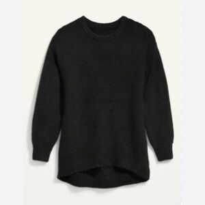 Old Navy Cozy Plush-Yarn Cocoon Tunic Sweater M Black